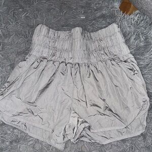 FP Movement Silver/gray high rise shorts